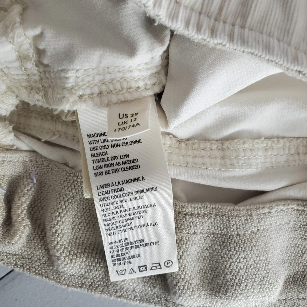 We The Free Free People Corduroy Flare Pants Cream Size 29 Boho Hippie Festival